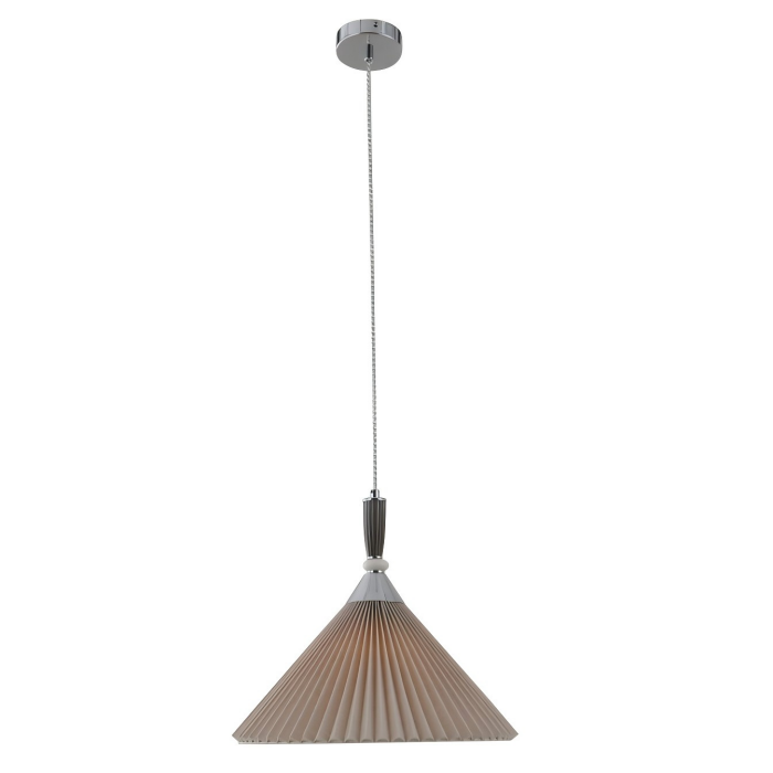 1-Light Ceramic Linen Cone Cone Flade Pendant Lamp