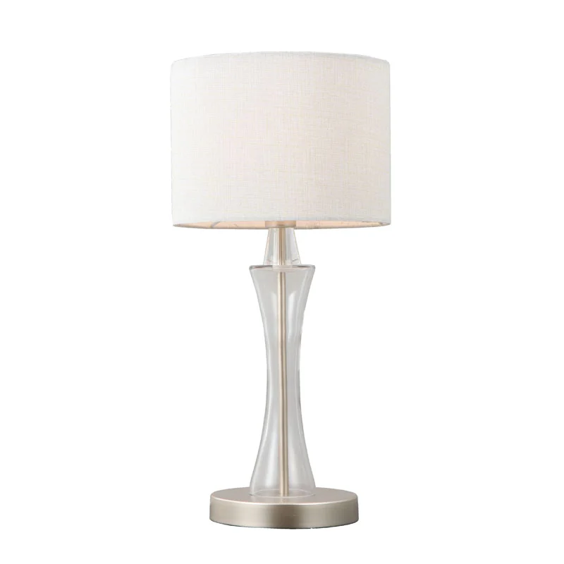 ခေတ်ပြိုင် Creme White Textile Table မီးအိမ်