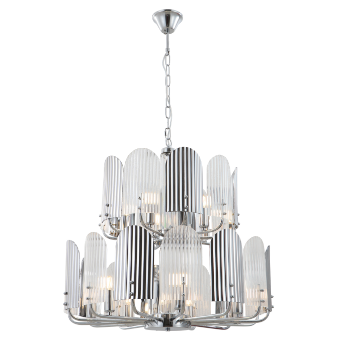 အလွှာနှစ်ဆ Layer Luxury Chandelier 12 လုံးနှင့်အတူ