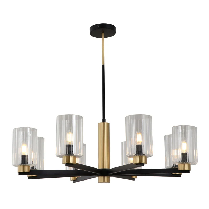 အနည်းဆုံးအနက်ရောင်သတ္တု chandelier
