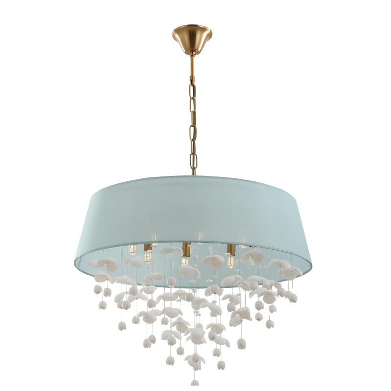 ဧည့်ခန်းအတွက် ခေတ်မီ ကြွေစည်အရိပ် 8-မီး Chandelier