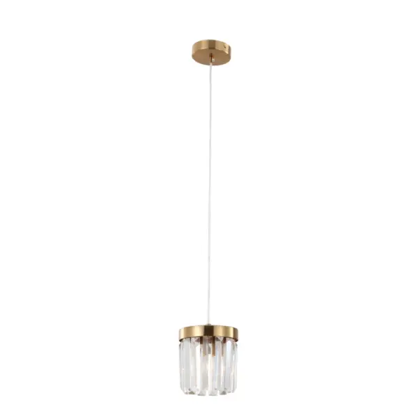 တစ်ခုတည်း E14 အခြေစိုက်စခန်း brushed ရွှေ K9 Crystal Pendant Light